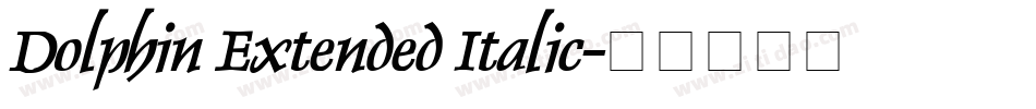 Dolphin Extended Italic字体转换